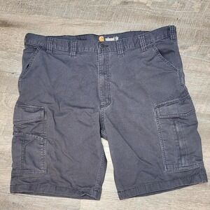 Carhart Men's Relaxed‎ Fit Cargo Shorts Blue Size 44 Pockets